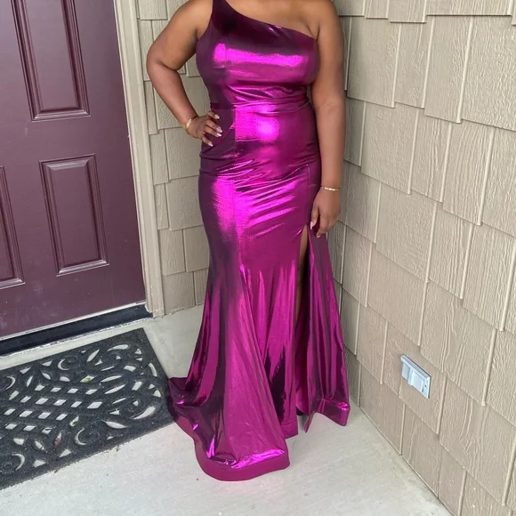 dark red hoco dress Berylove Women Dark Red Homecoming Dress Sparkly One Shoulder Sequin  Bodycon Cocktail Dress